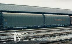 RENFE/SNCF TRANSFESA VAGON ARTICULADO DE 3 EJES LAILS AZUL/GRIS