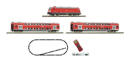 SET DE INICIO ESCALA N DIGITAL CON Z21, L. DIESEL+2 COCHES-VIA BALAST
