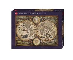 PUZZLE DE 2000 PIEZAS (97 x 69 cm) - MAPA MUNDO ANTIGUO