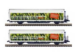 SUIZA SBB-CFF SET DE 2 VAGONES HBBILLS FRIGORIFICOS MIGROS