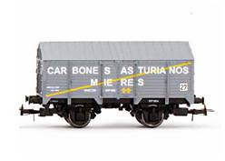 RENFE SET DE DOS VAGONES PX "CARBONES ASTURIANOS MIERES" GRIS