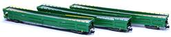 RENFE SET DE 3 VAGONES PORTA-COCHES VERDES MMA+9569, 9548, 9577