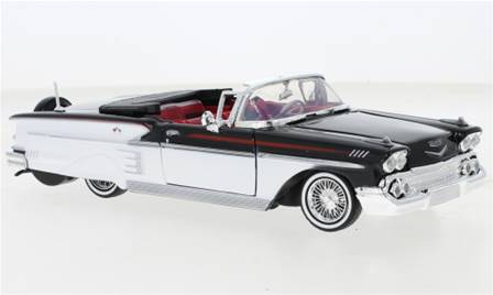 CHEVROLET IMPALA CONVERTIBLE 1958 NEGRO/BLANCO