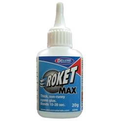 PEGAMENTO CIANOCRILATO ROCKET MAX (PEGADO 10-20 SEGUNDOS) 20 gr.