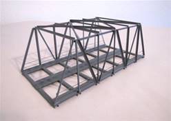 PUENTE VÍA DOBLE (12,5 x 6 x 4,5 cm) METAL -MONTADO Y PINTADO