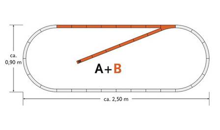 SET DE VIAS DE AMPLIACION B - CON BALASTO (GEOLINE)