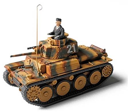 PANZER 38 T ALEMÁN UCRANIA 1944 CON FIGURA