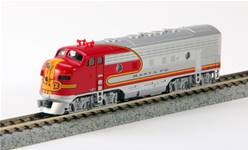 USA LOCOMOTORA DIESEL SANTA FE F7A ROJA