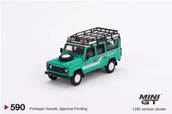 LAND ROVER DEFENDER 110 1985 COUNTY STATION WAGON TRIDENT GREEN