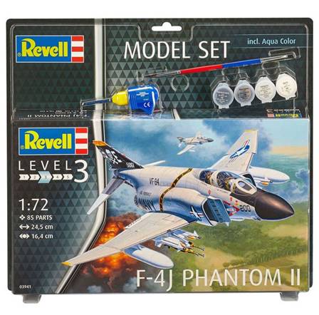 PHANTOM F-4J+PINTURAS+PINCELES+PEGAMENTO