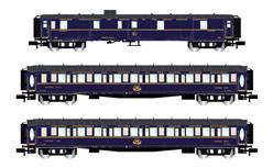 CIWL SET TRAIN BLEU, 2 COCHES CAMAS+FURGON - AZULES