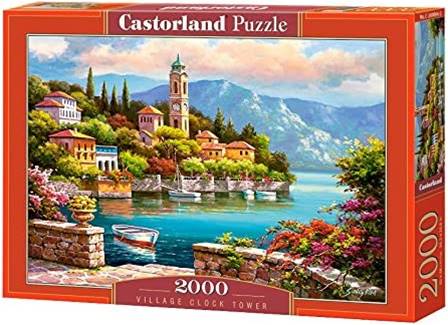 PUZZLE DE 2000 PIEZAS (92 x 68cm)- PUEBLO TORRE DEL RELOJ