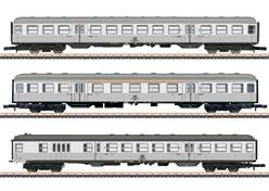 ALEMANIA DB SET DE 3 COCHES SILBERLINGEN (EL COCHE PILOTO CON LUCES)