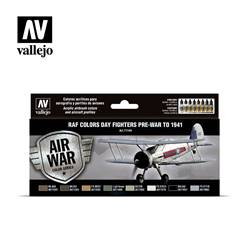 SET DE PINTURAS AVIONES INGLESES RAF PREGUERRA PARA AEROGRAFO (8 uds)