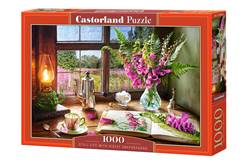 PUZZLE DE 1000 PIEZAS (47 x 68 cm)- VENTANA A CAMPO DE FLORES