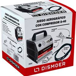 JUEGO AEROGRAFO Y COMPRESOR CON CALDERIN (AGUJA DE 0,3 mm)