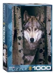 PUZZLE 1000 PIEZAS (48 x 68 cm) - LOBO GRIS