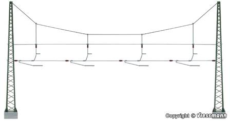 TRANSVERSAL DE CATENARIA COMPLETO PARA 4 VIAS