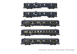 CIWL ORIENT EXPRESS SET DE 3 COCHES+2 FURGONES