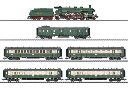 ALEMANIA BAVIERA TREN EXPRESO, LOC.VAPOR+5 COCHES (MFX CON SONIDO)