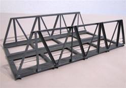 PUENTE VÍA DOBLE (10 x 6 x 2,7 cm) METAL -MONTADO Y PINTADO