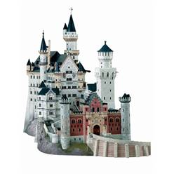 CASTILLO DE NEUSCHWANSTEIN DE CARTÓN POLICROMADO (70 x 24 x 35 cm)