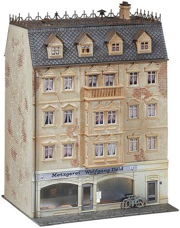 EDIFICIO CON TIENDA  (14,5 x 12,6 cm)