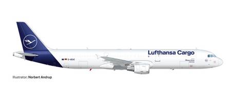 AIRBUS A321P2F LUFTHANSA CARGO (22,3 cm)