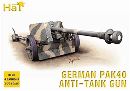 CAÑON ALEMAN PAK40 (4 cañones+soldados)