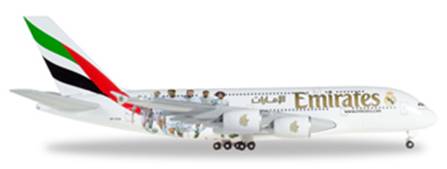 AIRBUS A380 EMIRATES REAL MADRID (14,5 cm)