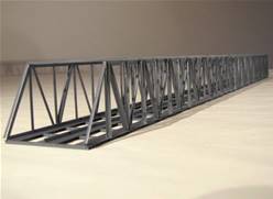 PUENTE VÍA DOBLE (105 x 6 x 4,8 cm)  METAL -MONTADO Y PINTADO
