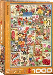 PUZZLE DE 1000 PIEZAS (48 x 68 cm) - ANTIGUOS POSTERS DE FLORES