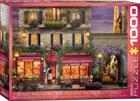 PUZZLE DE 1000  PIEZAS (48 x 68 cm) - EL SOMBRERO ROJO- PARIS