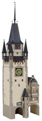 PUERTA MEDIEVAL CON TORRE Y RELOJ (11,2 x 7,8 x 39 cm)